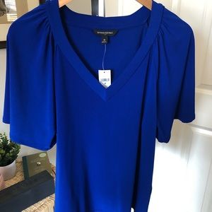 Banana Republic stretchy cobalt blue pullover.